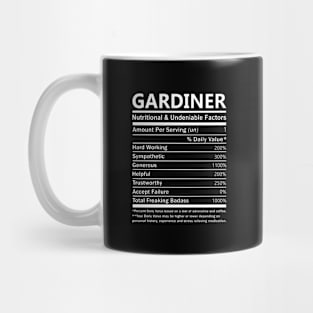 Gardiner Name T Shirt - Gardiner Nutritional and Undeniable Name Factors Gift Item Tee Mug